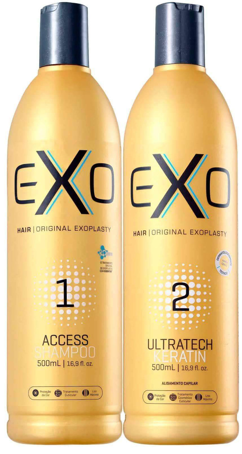 EXO BRAZILIAN KERATIN CABELLO ALISADO NANOTECH EXOPLASTIA CAPILAR 2 X 500ml - Keratinbeauty